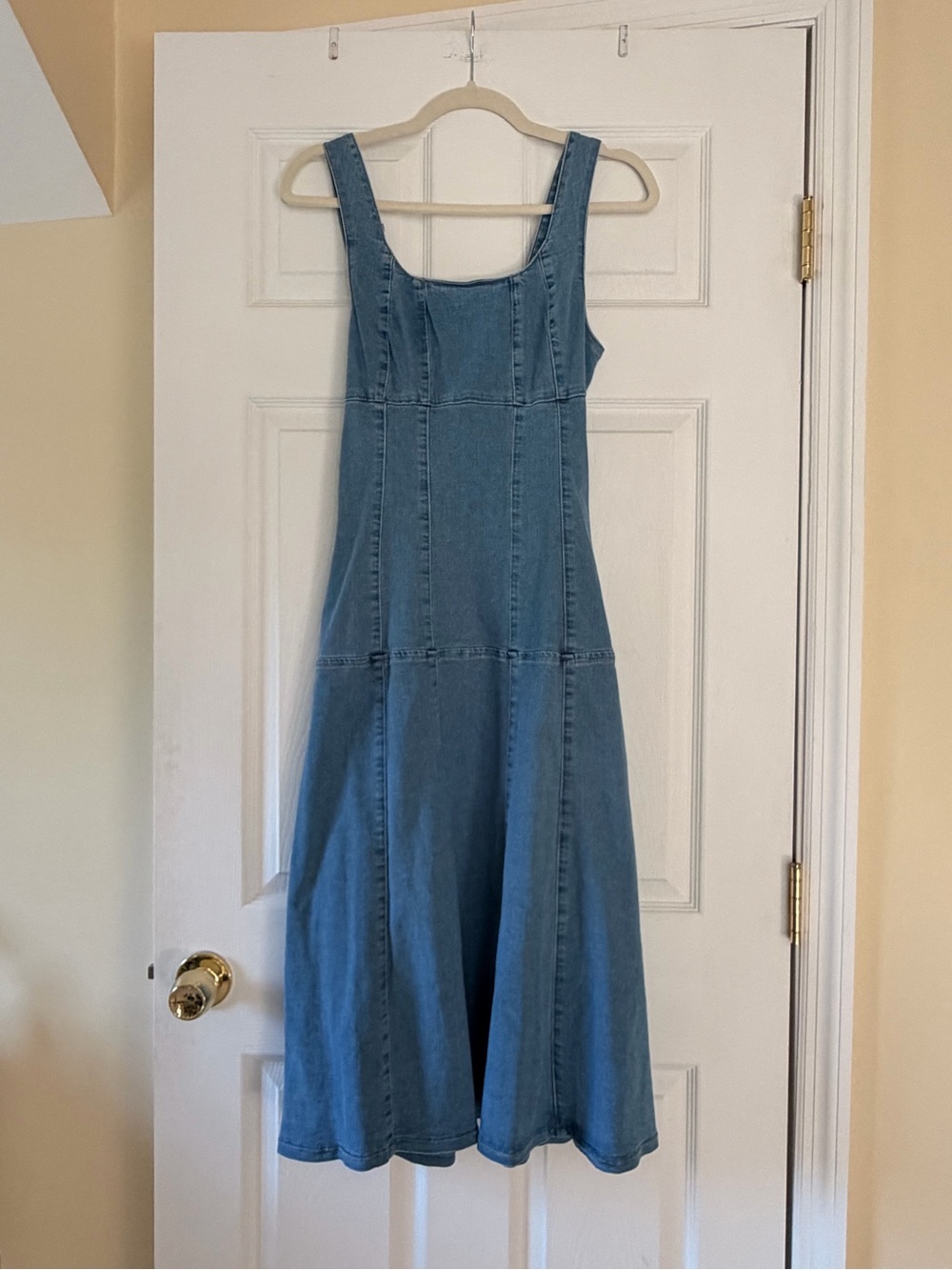 SHEIN Light Denim Drop-waist Dress